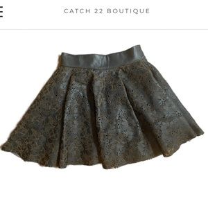 Exclusive for Beige Leather Floral Skirt *NEW*